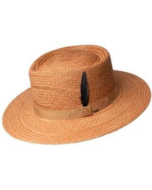 Bailey Alix Straw Fedora - Brown