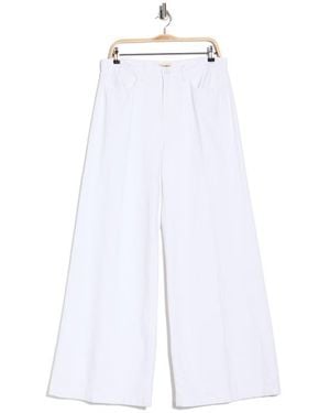 L'Agence Quincy High Waist Wide Leg Jeans - White