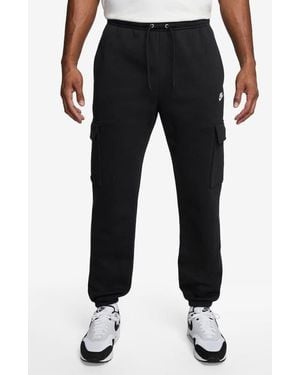 Nike Club Fleece Cargo Sweatpants - Black