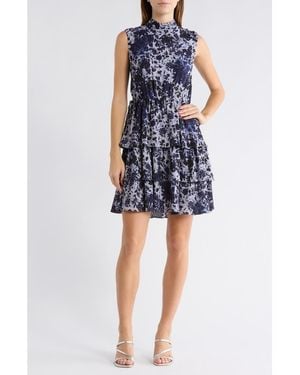 10 Crosby Derek Lam Ida Floral Shift Dress - Blue