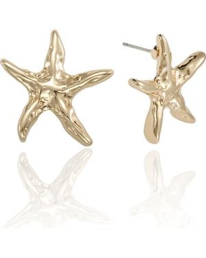 Ettika Starfish Stud Earrings - White