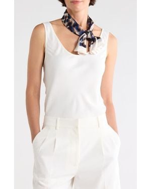 Steve Madden Leopard Print Scarf - White