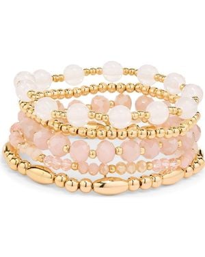 Nordstrom Rack Assorted 5-Pack Stretch Bracelets - Metallic