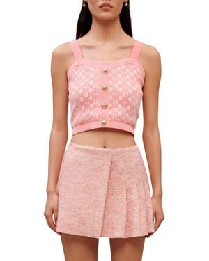 Maje Janello Pleated Skirt - Pink