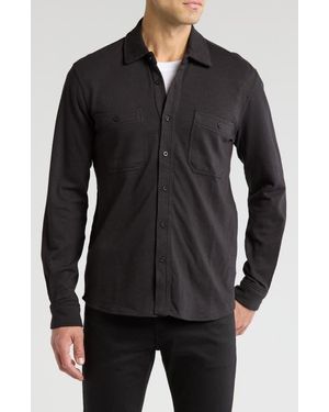 Joe's Jeans Knit Stretch Cotton Work Shirt - Black