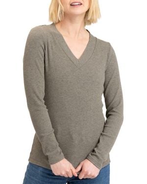 Threads For Thought Kelby Long Sleeve Rib Knit T-Shirt - Gray