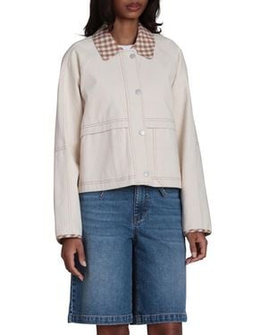 Bagatelle Mixed Media Twill Jacket - Blue