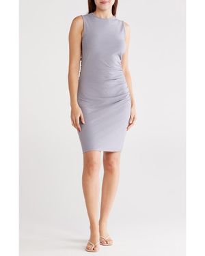 Theory Ruched Sheath Dress - Gray