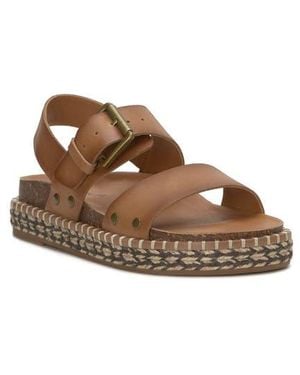 Lucky Brand Umora Slingback Espadrille Platform Sandal - Brown
