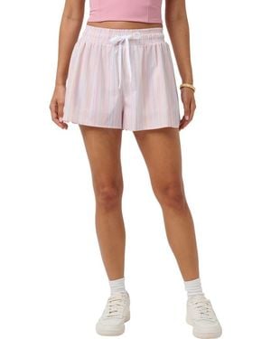 Travis Mathew Shifting Sands Stripe Drawstring Shorts - White