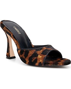 L'Agence Avery Ii Snake Print Embossed Leather Sandal - Blue