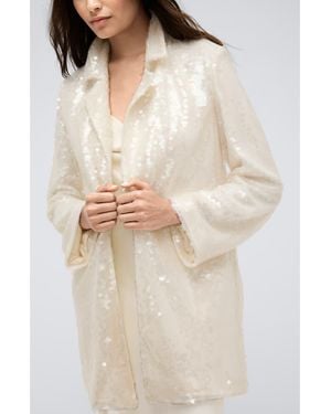 Kenneth Cole Sequin Jacket - Natural