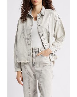 AllSaints Hettie Oversize Denim Shacket - Gray