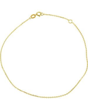CANDELA JEWELRY 10K Rolo Chain Anklet - Metallic