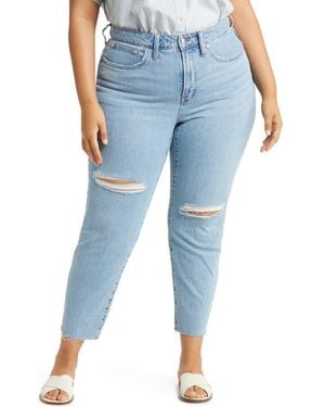 Madewell The Curvy Perfect Vintage Ripped Jeans - Blue