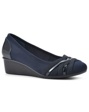 White Mountain Bowie Wedge Pump - Blue