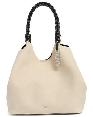 DKNY Paula Large Braided Handle Tote - Natural