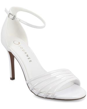 Journee Collection Felicity Ankle Strap Stiletto Sandal - White