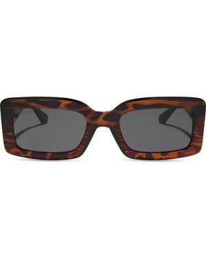 DIFF Katie 52Mm Gradient Rectangle Sunglasses - Brown