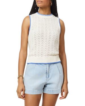 Scotch & Soda Pointelle Stitch Sweater Tank - Blue