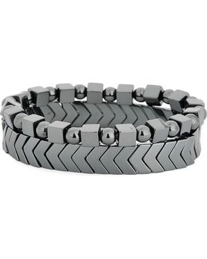 Nordstrom Rack 2-Pack Stretch Bracelets - Metallic