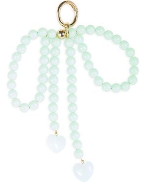 Leith Beaded Bow Bag Charm - Blue