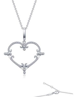 Lafonn Filigree Heart Pendant Necklace - Metallic