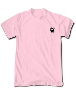 Riot Society 8 Ball Work Hard Cotton Graphic T-Shirt - Pink