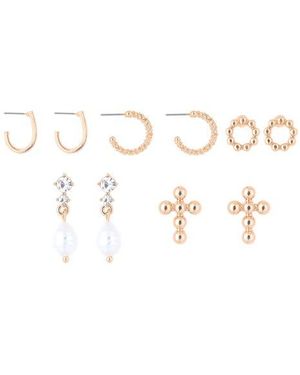 Zaxie by Stefanie Taylor Set Of 5 Earrings Set - Metallic