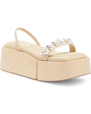 Cult Gaia Onyx Slingback Platform Sandal - White