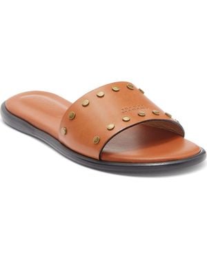Isabel Marant Vikee Logo Slide Sandal - Brown