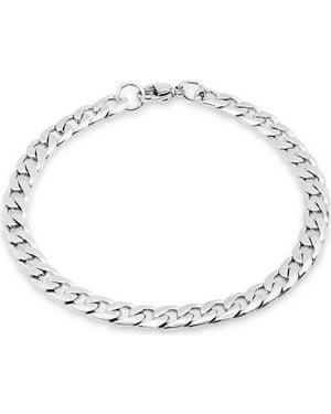 Steeltime Stainless Steel Cuban Link Bracelet - Metallic