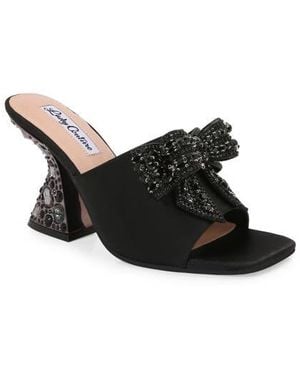 Lady Couture Spark Crystal Bow Mule - Black