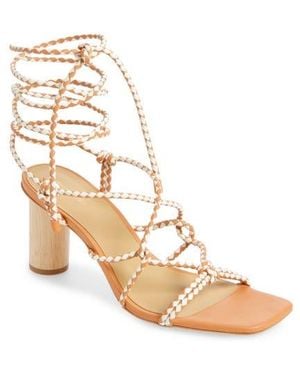 Reformation Macie Corded Ankle Tie Sandal - Natural