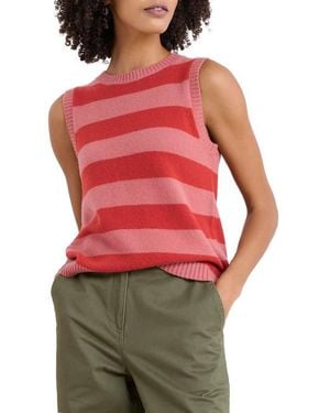 Seasalt Cornwall East View Merino Wool Blend Knit Vest - Red