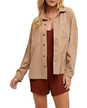 Wishlist Cotton Overshirt - Brown