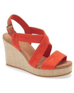TOMS Alondra Wedge Sandal - Red