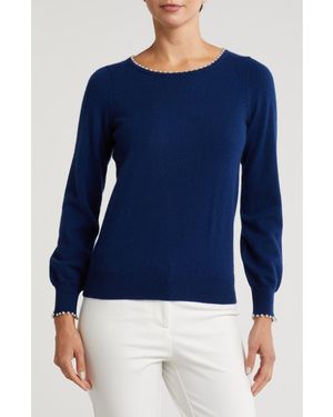 Cashmere sweater with pearls hot sale