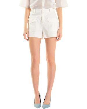 Endless Rose Flap Pocket High Waist Shorts - White