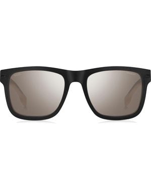BOSS 55Mm Polarized Square Sunglasses - Black