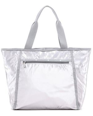 LeSportsac Shine Classic Nylon Tote - White