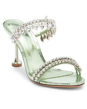 Alexandre Birman Crystal Fringe Sandal - White