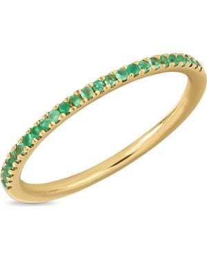 Bony Levy El Mar Emerald Stacking Ring - Metallic