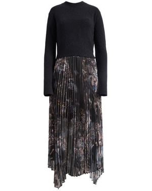 AllSaints Donatella Long Sleeve 2-In-1 Sweater & Dress Set - Black
