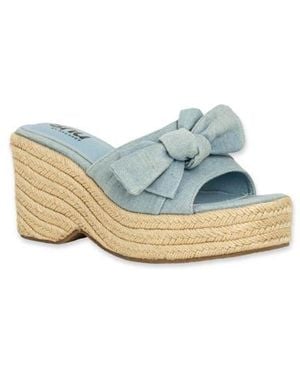 Shu Shop Ingrid Platform Espadrille Slide Sandal - Blue