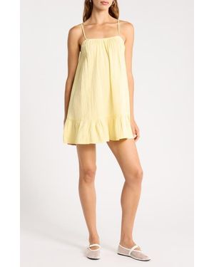 Abound Cotton Gauze Minidress - Yellow
