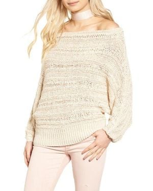 Leith Off The Shoulder Sweater - Natural