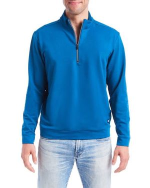 PINOPORTE Mario Quarter Zip Sweatshirt - Blue