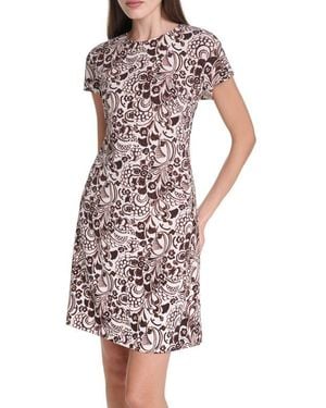 Tommy Hilfiger Scuba Crepe Sheath Dress - Multicolor