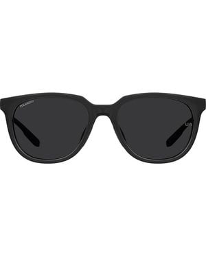 Under Armour Circuit 54Mm Gradient Polarized Rectangular Sunglasses - Black